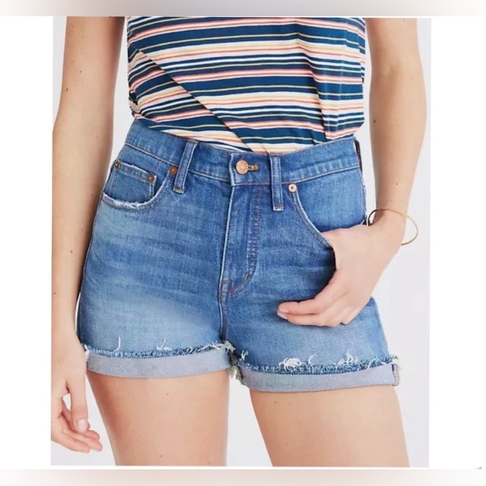 Madewell High Rise Denim Shorts Cutoff Edition